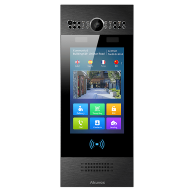 R29C Black - Многоабонентная вызывная панель на Android (распознавание лиц, Bluetooth), Многоабонентская