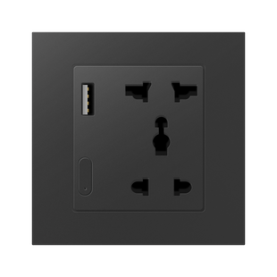 ZigBee розумна розетка з USB Akubela (чорна)
